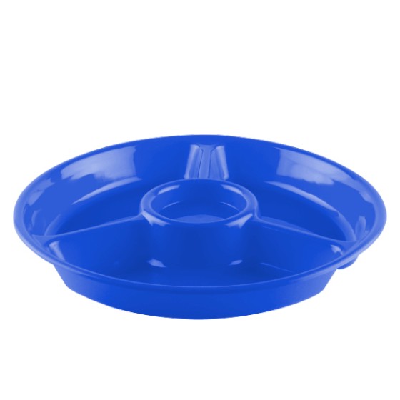 Blue Snack Plate BPA Free